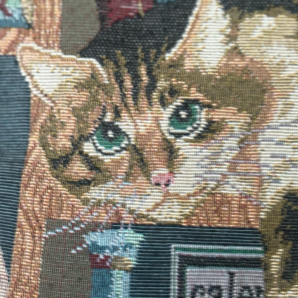 Vintage Cat Tapestry Cushion Cover - Picture 2 of 6